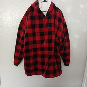Plaid Red and Black Women's Jacket